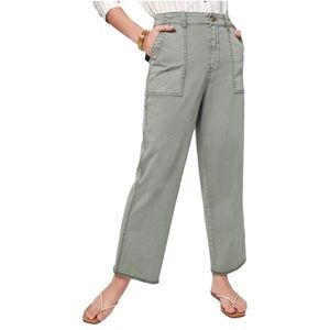 Faherty Women’s Cropped Utility Pant Olive  Size 28 Excellent Condition